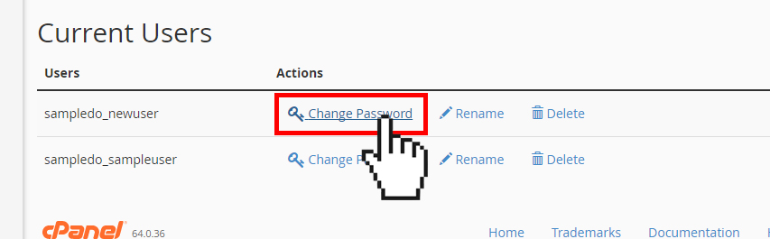 Changing A Database User S Password Doteasy Web Hosting