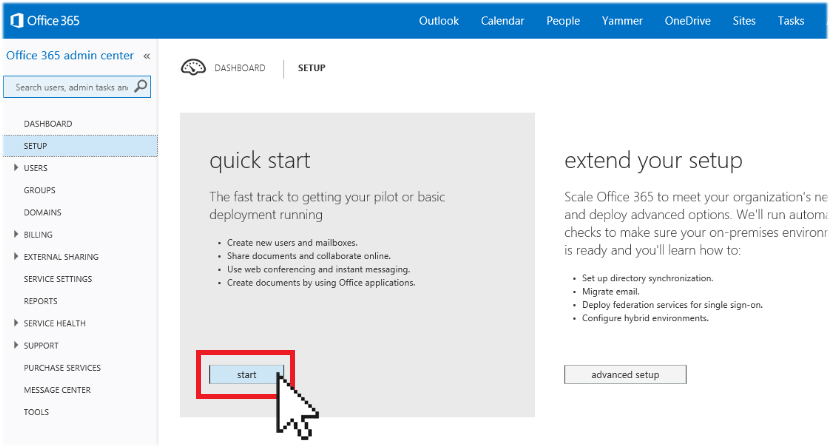 domain outlook office 365 email settings