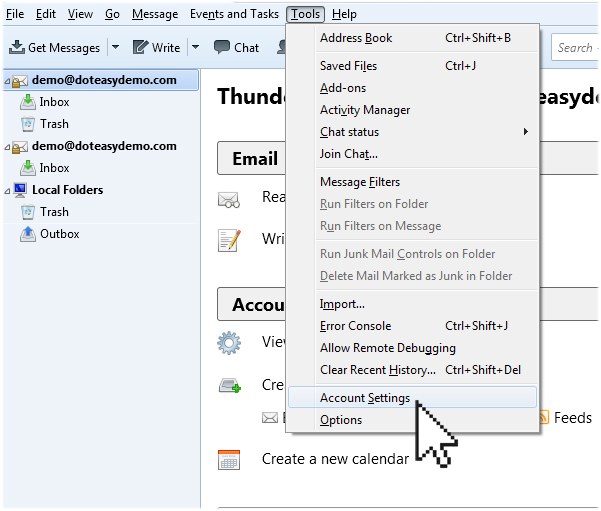 Accessing Your Domain Emails Using Mozilla Thunderbird Doteasy Web Hosting Canada