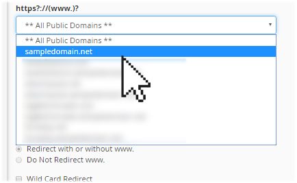 redirect domain to webdrop